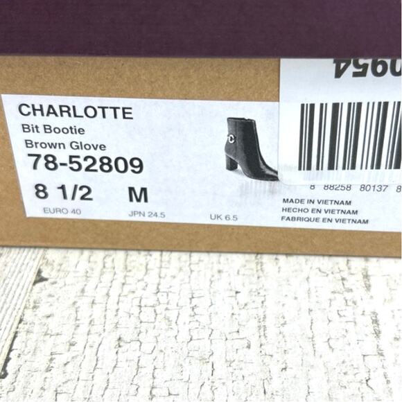 Johnston & Murphy Charlotte Women’s 8.5 Brown Leather Bit Ankle Booties NEW - Picture 9 of 9